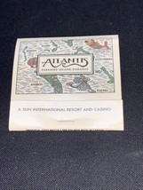 Vintage Matchbook Cover Atlantis Resort &amp; Casino Paradise Island Unstruck KG - £9.75 GBP