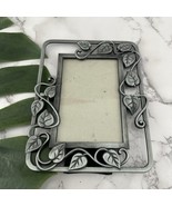 Vintage Y2k Silver Metal Picture Frame Leaves Plants Cottagecore 3x5 in ... - €19,52 EUR