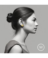 14K Yellow Gold Nugget Diamond cut Round Stud Earrings (Medium) - $229.99