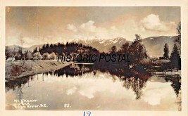 Mt Mount Cheam &amp; Hope River British Columbia CANADA~1940s Real Photo Postcard - £5.83 GBP