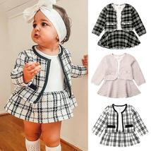 Long-sleeved Dresses Two-piece Children&#39;s Baby Small Incense Wind Suit - £12.37 GBP+