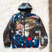 Members Only X Hey Arnold Nickelodeon Puffer Jacket Coat All Over Print M - £66.17 GBP