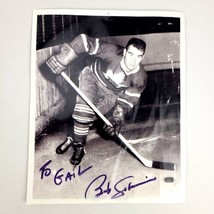 Toronto Maple Leafs 1951 Signed Bob Sabourin Photo Vintage Hockey NHL Original - $19.79