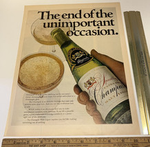 Vintage Print Ad Champale Malt Liquor Sparkling Dry Ephemera 1969 13.5&quot; ... - £12.31 GBP