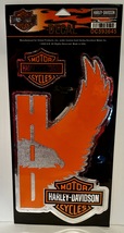 Harley-Davidson HD Wing W/ Bar &amp; Shield, Chrome Decal DC593645 - NEW ~ Authentic - £6.34 GBP