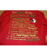 Florida State Seminoles L/S T shirt S SM Small 24.99 NWT NEW ^^ - £11.61 GBP