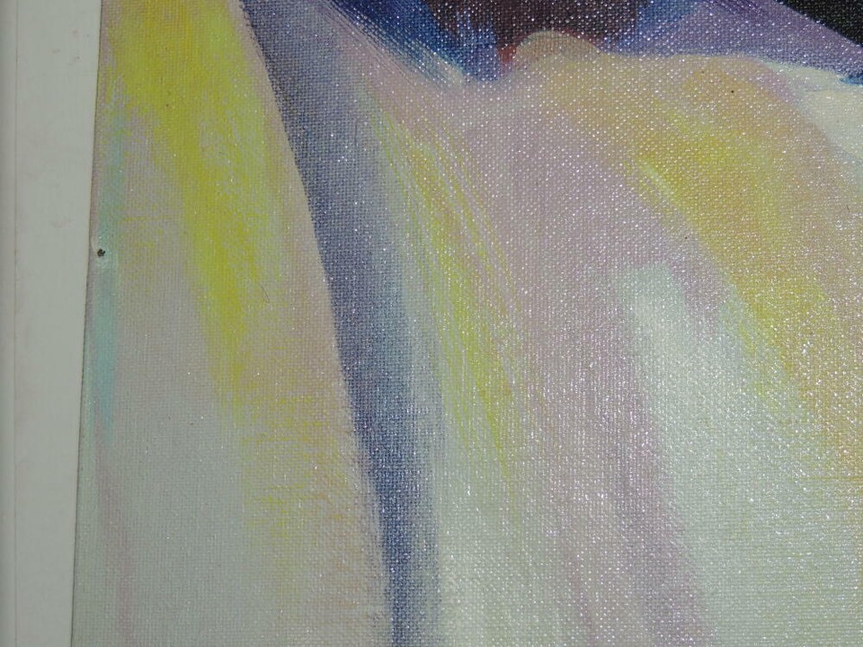 Painting signed 20x16 S Kamen Canvas expressionist Samuel Sam Sailing San Diego Item image 9