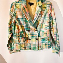Talbots Patchwork Madras Plaid Blazer – Size 8 - $28.71