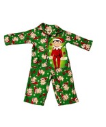 Elf On The Shelf Boy Pajamas 12M 2-Piece Set Green Pants Shirt Christmas... - $10.12