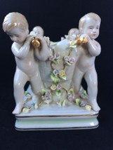 antique german porcelain fruitbowl - centrepiece with putti s . Marked Bottom - £249.33 GBP