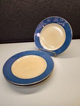 Set Of 3 Vintage Hutschenreuther Selb Blue Lusterware Dessert Bread Plates 6.5&quot; - $22.49