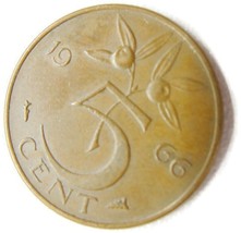 1966 Netherlands 5 cents coin   - £11.81 GBP