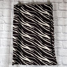 VTG 90s Ellen Tracy Below The Knee Zebra Print Stretch Skirt Size Small ... - £19.12 GBP