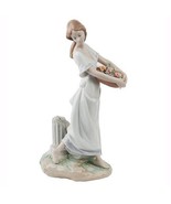 Lladro &quot;Garden of Athens&quot; #7704 Young Woman with Floral Basket Great Con... - $468.70 CAD