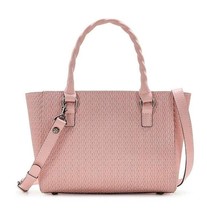 New Patricia Nash Women&#39;s Twisted Woven Embossed Leather Mozia Small Tote Pink - £134.10 GBP