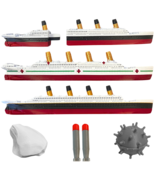 3 Pk Split In Half Titanic &amp; Britannic &amp; Olympic Bath Boat And Pool Toy - $82.04 CAD