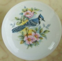 Cabinet Knobs Knob w/ Bluejay #4 Bird Blue Jay - $98.83 MXN