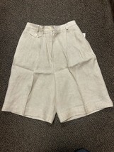 Vintage Talbots Beige/Tan High Rise Zipper and Button Womens Shorts Size 4  - £18.93 GBP