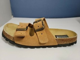 Cougar Sandals footbed Women&#39;s Brown SUEDE Size 9  - 9&quot; Long Made in Spain - £19.75 GBP