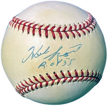 Herb Score signed ROAL Rawlings Official American League Baseball ROY 55 minor t - £62.10 GBP