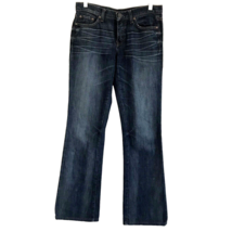 Banana Republic Distressed Denim Bootcut Jeans 27x33 Cotton Stretch Dark... - $14.84