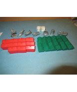 Vintage 1973 Monopoly Game Piece Houses Hotels Dice Tokens/Playing Piece - £8.75 GBP