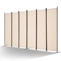 VEVOR Room Divider, 6-Panel, Folding Privacy Partition, Freestanding, Beige - $64.90