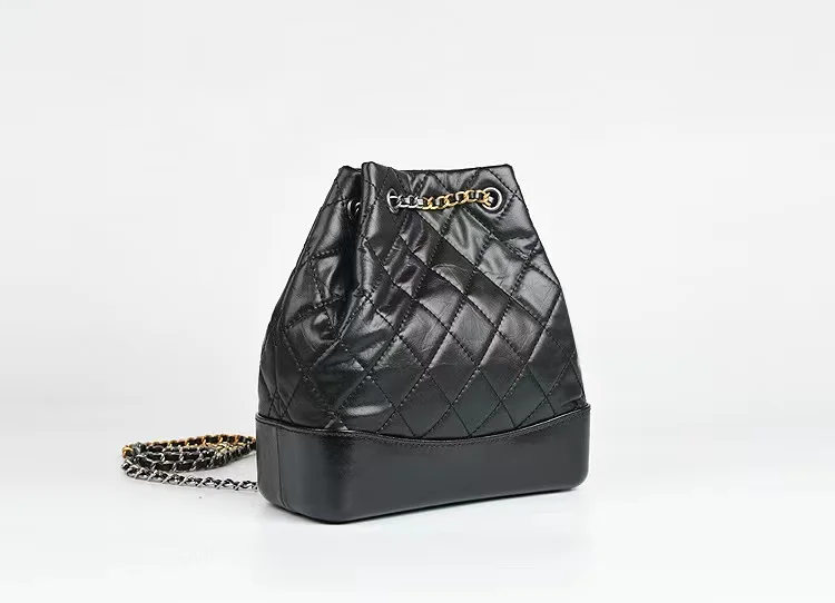 Women&#39;s Backpack Bags leather Quality  Chain plaid  Handbag Women handbags Ladie - $180.12