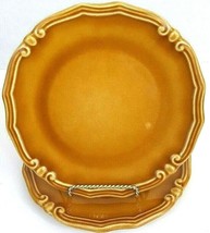 Pier 1 Salad Plate Gold Scalloped European Country Italy 8&quot; Set Of 2 - $20.56