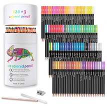 Premium Colored Pencils,Set Of 120 Colors,Artists Soft Core With Vibrant Color,I - £36.22 GBP
