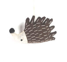 Silver Tree Felt Porcupine Ornament Silver Tree Brown Felt - £8.20 GBP