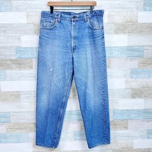 Levis Vintage 550 Rigid Jeans Blue Light Wash Distressed Made in USA Men... - £77.89 GBP