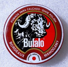BUFALO BROWN ✱ Rare Vintage Shoe Polish Grease Tin Can Portugal Years 80´s - £18.00 GBP