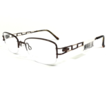 Charmant Eyeglasses Frames CH10818 BR Brown Gold Square Half Rim 51-18-140 - £18.60 GBP