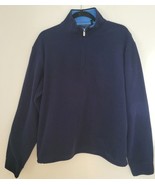 Polo Golf Ralph Lauren Lightweght Fleece Pullover Navy Blue 1/4 Zip Men&#39;... - $41.10 CAD