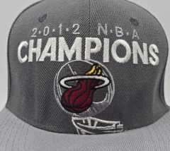 Adidas NBA Gray Miami Heat 2012 Champions The Finals One Size Snapback H... - $14.50