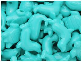 BeadTin Light Turquoise Opaque Marine Life Pony Beads (2oz) - $2.29