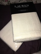 RALPH LAUREN CALLEN OPEN WEAVE 2pc EURO PILLOW SHAMS CREAM BNIP $270 BEA... - $95.74