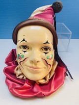 Vintage Dyan Nelson Nobody&#39;s Fool Clown Bust Head Wall Mask Signed - £47.29 GBP