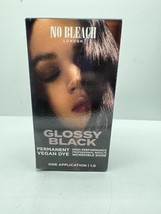 Glossy Black No Bleach London Permanent Hair Dye Vegan Cruelty Free COMB... - $6.99