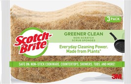 Scotch-Brite Greener Clean Natural Fiber Non-Scratch Scrub Sponge, 24 Count - £56.92 GBP