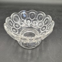 Vintage LE Smith Moon and Stars Footed Compote Scalloped Clear Glass 4.5” X 2.5&quot; - £7.90 GBP