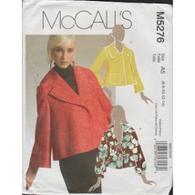 McCall's 5276 Flared Jacket w/ Back Pleat Pattern Misses Size 6 8 10 12 14 Uncut - $11.75