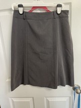 CATO Gray pleated Skirt Size 8 pencil business work belt loops charcoal ... - £8.88 GBP