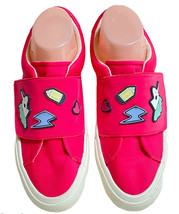 ZARA BAMBA hot pink sneaker hook and loop closure size EU 38/Big Girl&#39;s US 5.5 - £18.04 GBP