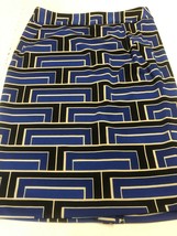Premise Women&#39;s Skirt Black and Blue Print Size 4 - £9.87 GBP