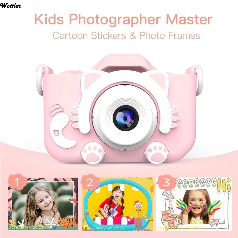  kids camera ips screen hd 1080p children digital photo camera toy children selfie anti thumb200