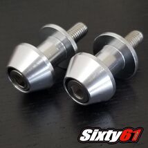 Suzuki GSXR 1000 Swingarm Spools 2001-2017 2018 2019 Polished Silver Sli... - $19.86