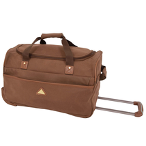 DR484 Faux Leather Mid Size Wheeled Holdall Tan - £63.94 GBP