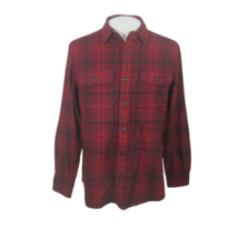 Orton Brothers Men flannel plaid shirt long sleeve pit to pit 22 M red v... - £22.15 GBP